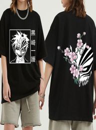 Men039s TShirts Japanese Anime Bleach T Shirt Men Kawaii Kurosaki Ichigo Graphic Tees Funny Harajuku Cartoon Male Streetwear T8090334