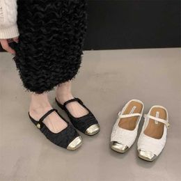 Dress Shoes 2024 Rome e Toe Flat Slippers Women Mujer shoes slippers women wint winter sandals H240603
