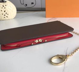 Designer wallet Organizer wallet for women standard wallet chain purse leather lady long purse moneybag zipper pouch coin pocket m1166698