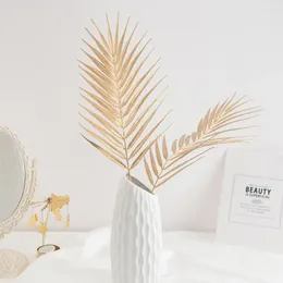 Decorative Flowers Artificial Plants Tropical Palm Tree Leaves Christmas Wedding Home Arch Outdoor Garden Festival Decoration S DIY Gif Box