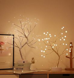 36108 LED USB Battery Power Touch Switch Tree Light Night Fairy Light Table Lamp For Home Bedroom Wedding Party Christmas Decor C9160437