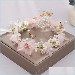 Headbands New Selling Bridal Wreath Headdress Headband Accessories Children Show Hair Jewelry Drop Delivery Hairjewelry Dhfce