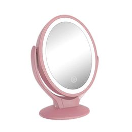 Cosmetic Mirror With Light Double-Sided 1X/7X Magnifying MirrorUSB Rechargeable 360° Rotating Free standing LED Makeup Mirror 240603