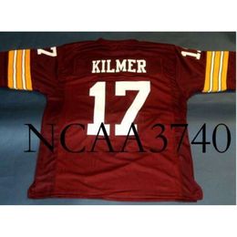 N374 Custom Men Youth women Vintage CUSTOM #17 BILLY KILMER red College Football Jersey size s-4XL or custom any name or number jersey
