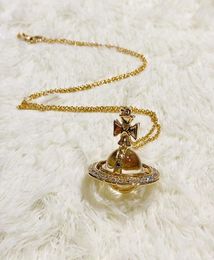 Serie di pina della collana madre grande perle in vetro di saturno tridimensionali rivetti diamanti rivestimenti sfera catena di maglione2641597