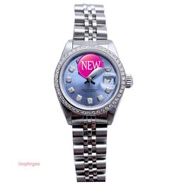 Projektant Rolxs Watch Wysokiej jakości Kwarcowe zegarek Super Luminous Diamond Inkrustat Automatyczne mechaniczne Women Watch Oryjna skóra