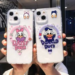 Donalds Ducks Magsafe Magnetic Phone Case for IPhone 15 13 12 11 Max 14 Pro Couple Anti-drop Soft Back Cover
