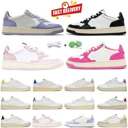 2024 Medalist Men Women Casual Shoes Designer Sneaker Flat Leather Suede Panda Fuchsia Green Pink Yellow Silver Low Platform Man Outdoor Trainers Sports Sneakers