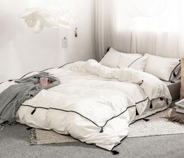 Pendant Tassels Bedding Sets Comfort Cotton Quilt Cover 3 Pics Duvet Cover Bedding Suits Bedding Supplies Home Textiles1078535