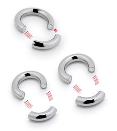 5 Size Male Penis Ring Stainless Steel Scrotum BDSM Bondage Weight Magnetic Ball Scrotum Stretcher Cock Lock Ring Delay Ejaculatio4391903