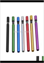 Pipes Mini Metal Smoking Tobacco Herb Aluminum One Hitter Dugout Pipe Snuff Cigarette Holder Accessories Wb33626334689