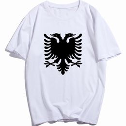 Men fashion Simple Large size Shirt Regular Albanian Double Headed Eagle Custom short TShirts for Boys high quality9289411