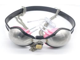 Stainless Steel Male Belt Cock Cage Stainless Steel Bra female/Male Controlled Toys A1896319584