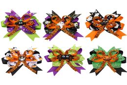 6 Styles Cute Girl Hair Bow Accessory Barrettes Ghost Pumpkin Cat Halloween Decoration Accessories kids Jewelry Cosplay Party Gift8545507