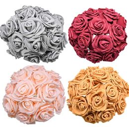 2448pcs 7cm Artificial Flower Bouquet PE Foam Rose Fake Flowers For Wedding Birthday Party Decor Supplies Valentine039s Day Gi4712806