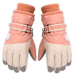Children's Finger Gloves Keepsakes 15-18 Winter Childrens Ski Gloves Childrens Boys and Girls Ski Board Windproof and Warm Ski Gloves Outdoor Sports Gloves WX5.30
