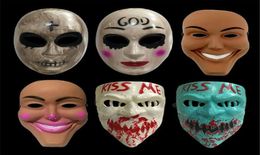 Halloween Purge Mask God Cross Scary Masks Cosplay Party Prop Collection Full Face Creepy Horror Movie Masque252L9373122