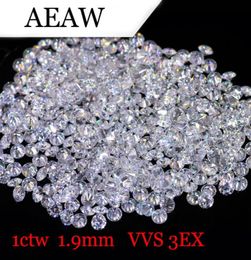 AEAW 19mm Total 1 CTW carat DF Colour Certified Lab Grown Moissanite Diamond Loose Bead Test Positive Fine Jewelry7871583