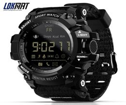 LOKMAT smart watch Bluetooth digital men039s clock pedometer smart watch waterproof IP67 outdoor sports for ios Android mobile 3476303