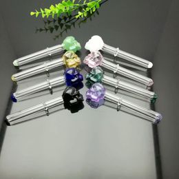 New models Green Diamond Glass Bubble Head Cigarette Accessories Glass water hookah Handle Pipes smoking pipes High quality