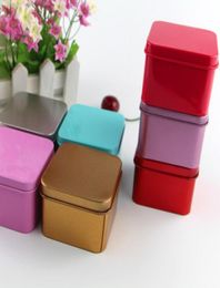 20pcs Metal Storage Box Tin Jar Square Scrub Box Organiser Wedding Christmas Birthday Gift Boxes Small Things Container7288645