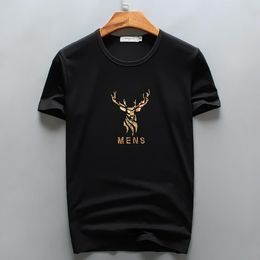 2018 New men luxury diamond design Elk Tshirt fashion tshirts men funny t shirts brand cotton tops and Tees5635643