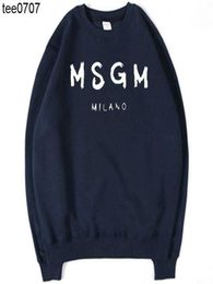 Street Fashion Hip Hop new msgm letter printed round neck sweater boys039 Pullover and plush sweater2567291