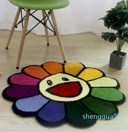 2022r Round Carpet Antislip Children039s Playground Soft Plush Rugs Coffee Table Rug Living Room Floor Mats 2204016385862
