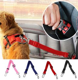 Adjustable Dog Cat Car Seat Belt Safety Vehicle Seatbelt Harness Lead Leash for Small Medium Dogs Pet Supplies Lever Traction7615600