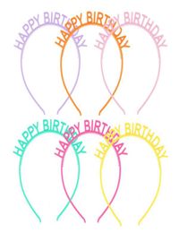 Happy Birthday Headbands Boy Girl Adults Tiara Crown Letter Hairband Party Headwear Hair Hoop Headpieces Plastic Candy Colors4335514