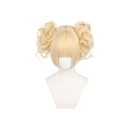 Anime Toga Himiko Wig Light Blonde Ponytails Heat Resistant Cosplay Costume Wig Party Festival 240527