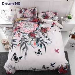 Bedding Sets AHSNME Set Feather Duvet Cover Butterfly Bed 3d Printed US King Queen Bohemian Jogo De Cama Adults