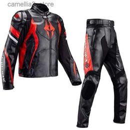 Motocycle Racing Clothing New Mens Womens KAIDANMO Motorcycle Racing Jacket AVRO PU Microfiber Leather Jacket Waterproof Lining Cycling Jacket Q240603