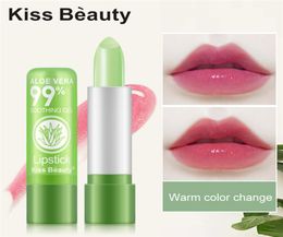 Kiss Beauty Temperature Colour Changing Lipstick Aloe Vera Moisturising Fashion Long Lasting Lipsticks Balm 12pcs6544129
