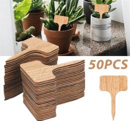 Whole Garden Decorations Bamboo Plant Labels for Outdoor Tags Waterproof 236x4 inches TType Wooden Markers Flower Vegetable 4396093