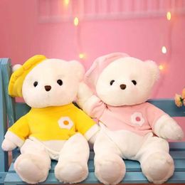 Plush Dolls 1pc 38cm Cute Teddy Bear with Clothes Hat Plush Toys Kawaii Bears Pillow Stuffed Soft Animal Dolls for Kids Child Gift Y240601BUF4