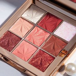 Mack Andy Flash Eye Shadot Palette Glow Gold Diamond Diamante durável Starry Starry Sky 9 Color Matte Eye Shadow D09