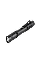 whole XPE Led Flashlights Outdoor Pocket Portable Torch Lamp 1 Mode 300LM Pen Light Waterproof Penlight with Pen Clip8748338
