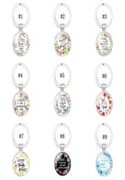 2019 Catholic Rose Scripture keychains For Women Men Christian Bible Glass charm Key chains Fashion religion Jewelry accessories4443852