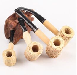 Corn Cob Pipe Disposable Natural Corncob Herb Tobacco Hammer Spoon Cigarette Philtre Pipes Tools Accessories 4 Sizes Choose1434638