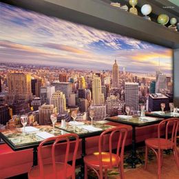 Wallpapers Custom Modern York City Building Landscape 3D Mural Po Living Room Cafe Restaurant Creative Decor Waterproof