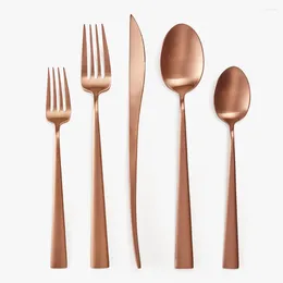 Dinnerware Sets Cutipol | Duna Matte Copper Portugal Handmade Stainless Steel Knife Fork And Spoon Dessert Dinner Tableware -