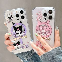 Cute Mys Melodys Kuromis Magsafe Magnetic Phone Case for IPhone 14 13 12 11 Max 15 Pro Anti-fall Back Cover Gift