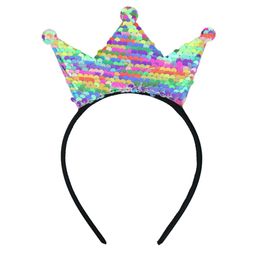 Cute Imperial Crown Style Sequins hair bows 22 Colours hair accessories for kids Birthday Party Decorations designer headband TSS259587071