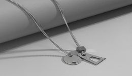 Pendant Necklaces Trend Fashion Titanium Steel Geometric Necklace Men Women Simple Long Hip Hop Couple Jewellery Gifts Accessories5877014