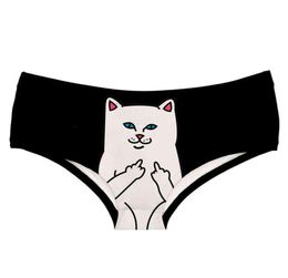 DeanFire Super Soft Women 3D Panties Underwear CAT Meow Kitty Funny Print Kawaii Push Up Sexy Briefs lingerie thong for female1631696