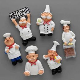 Fridge Magnets Magnetic Refrigerator Stick Cartoon Character Chef Refrigerator Fridge Magnet creative 3d character lovely decoration collectionz240603