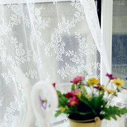 Curtain Flower Sheer Tulle Window Voile Drape 1 Panel Fabric Bathroom Shower Liner
