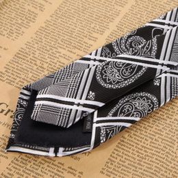 Bow Ties Fibre Male Cravat Black Fashion Men Solid Neckties Floral Pattern Neck Jacquard Woven For Gift Wedding Party Work