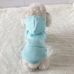 Dog Apparel Pet Clothes Winter Sweater Puppy Pocket Hoodie Warm Plus Velvet Cat Supplies